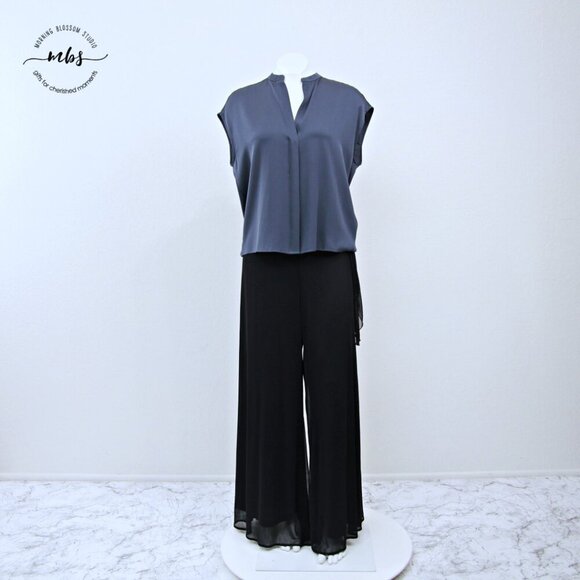 Vince Silk Blend Sleeveless Button Down High Low Blouse Purple Blue Women S - Picture 2 of 10